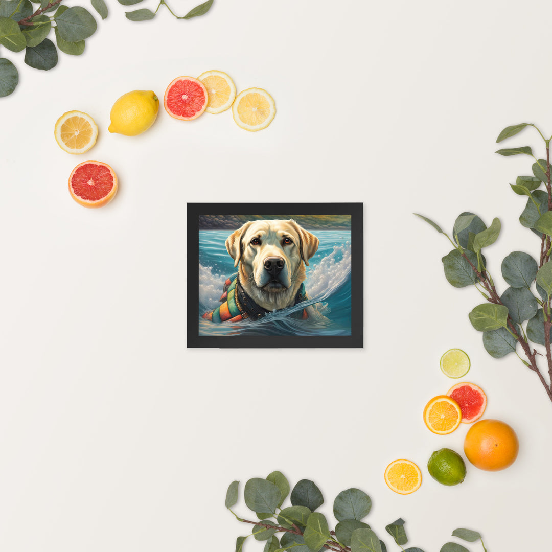 Framed photo paper poster-Labrador Retriever V4