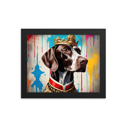 German Shorthaired Pointer- Framed photo paper poster