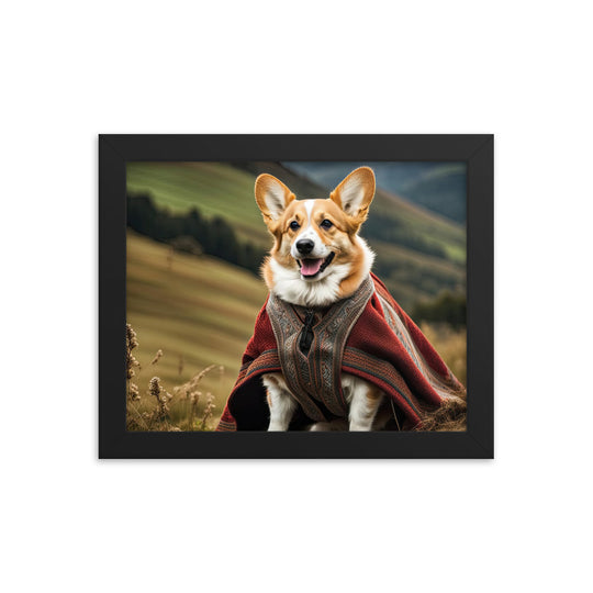 Pembroke Welsh Corgi- Framed photo paper poster v4