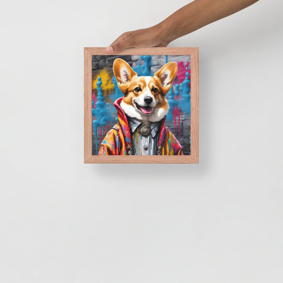 Pembroke Welsh Corgi- Framed photo paper poster v5