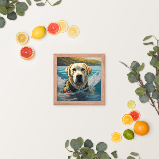 Framed photo paper poster-Labrador Retriever V4