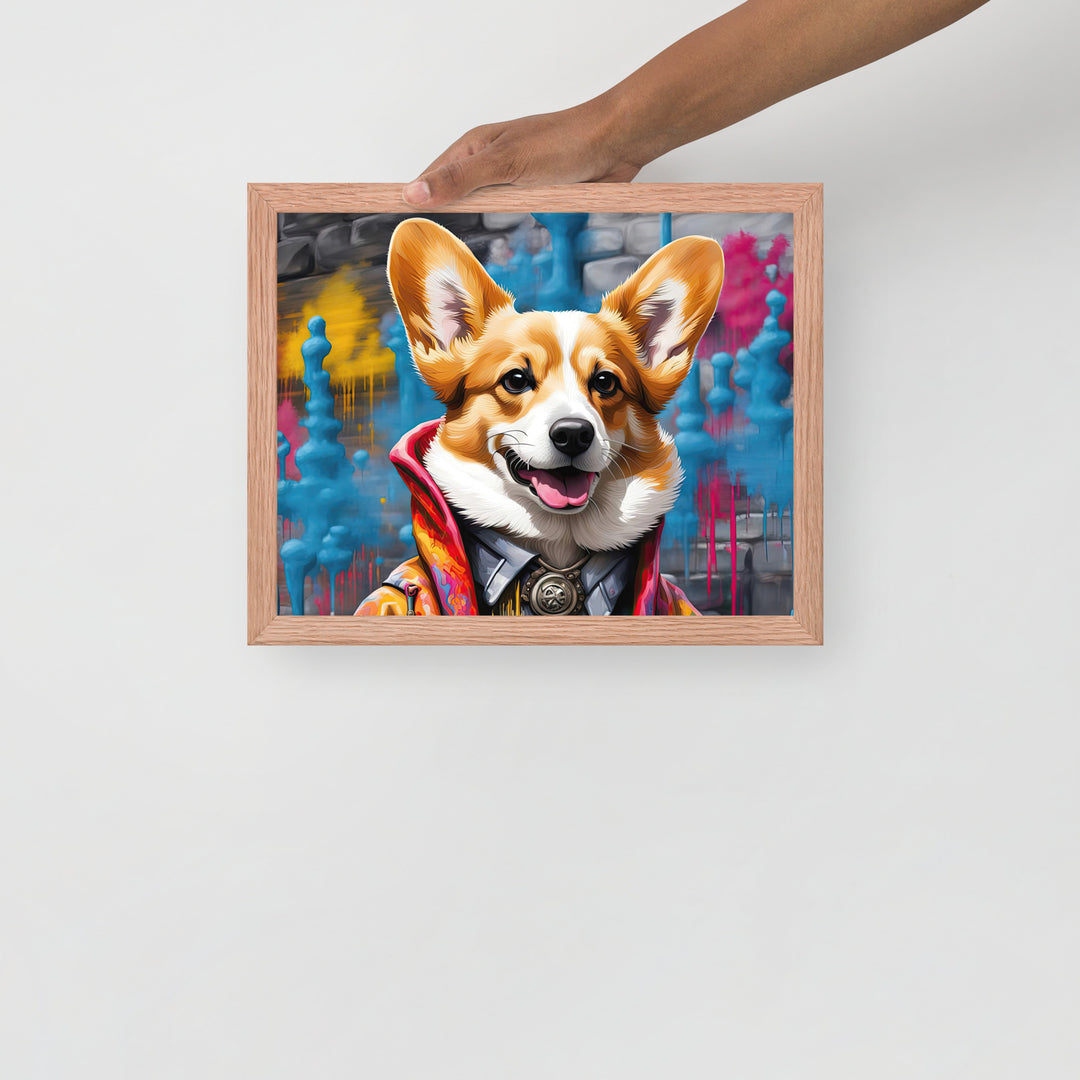 Pembroke Welsh Corgi- Framed photo paper poster v5