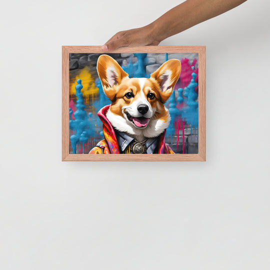 Pembroke Welsh Corgi- Framed photo paper poster v5