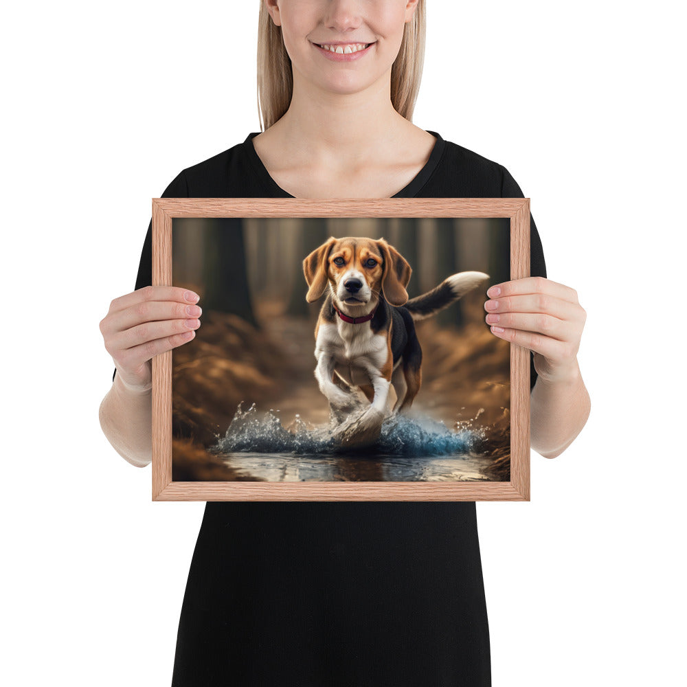 Beagle- Framed photo paper poster v3