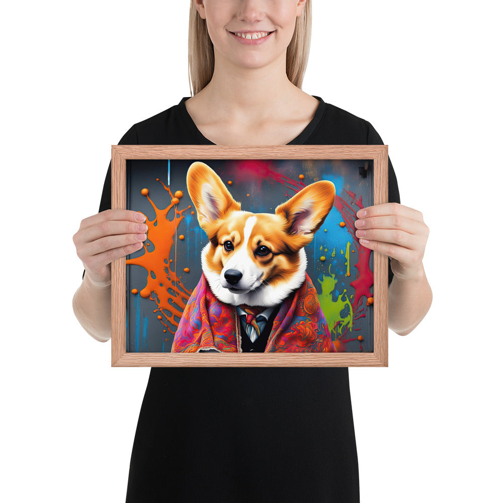 Pembroke Welsh Corgi- Framed photo paper poster v3