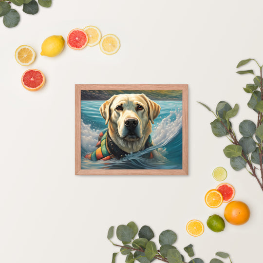 Framed photo paper poster-Labrador Retriever V4