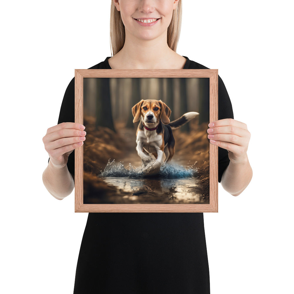 Beagle- Framed photo paper poster v3