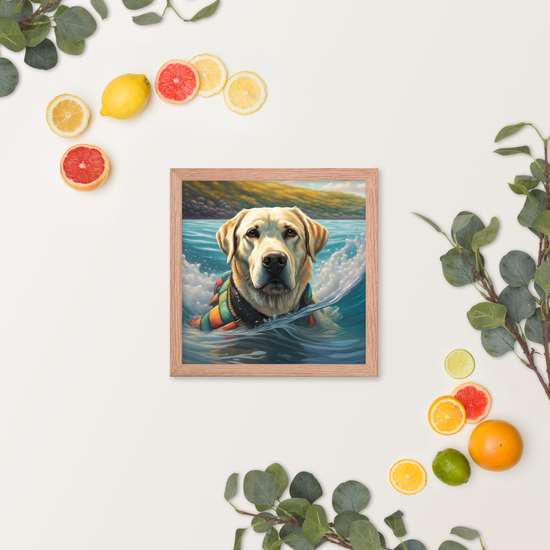 Framed photo paper poster-Labrador Retriever V4