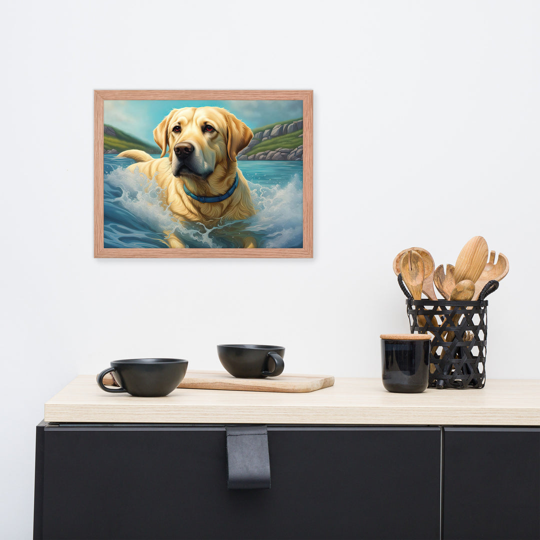 Framed photo paper poster-Labrador Retriever V2