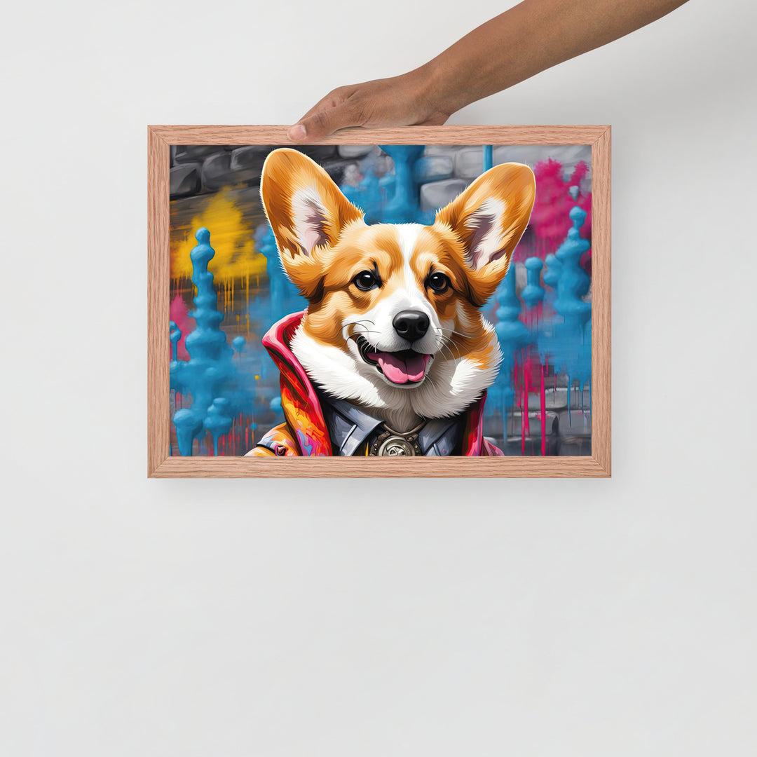 Pembroke Welsh Corgi- Framed photo paper poster v5