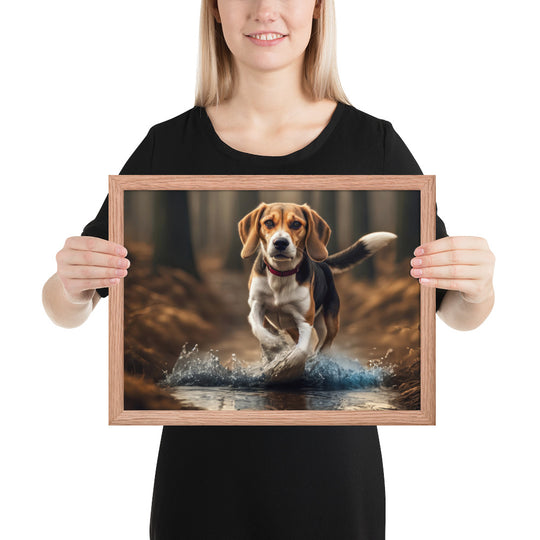 Beagle- Framed photo paper poster v3