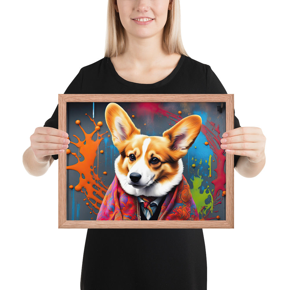 Pembroke Welsh Corgi- Framed photo paper poster v3
