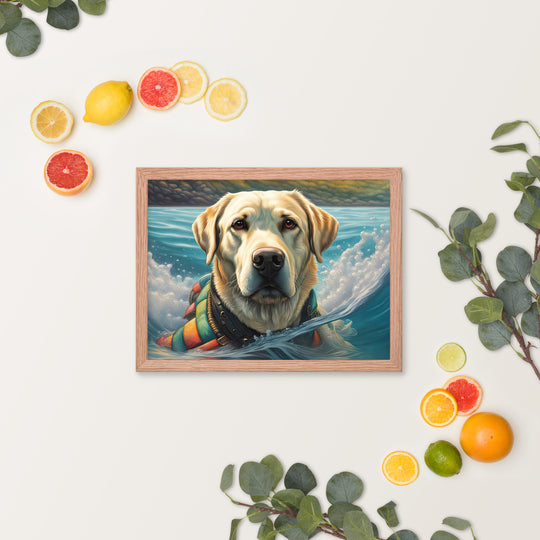 Framed photo paper poster-Labrador Retriever V4