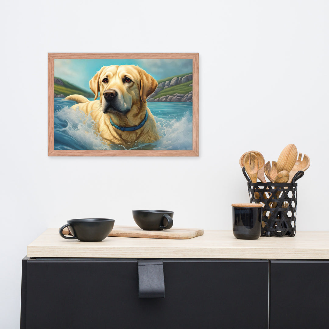 Framed photo paper poster-Labrador Retriever V2