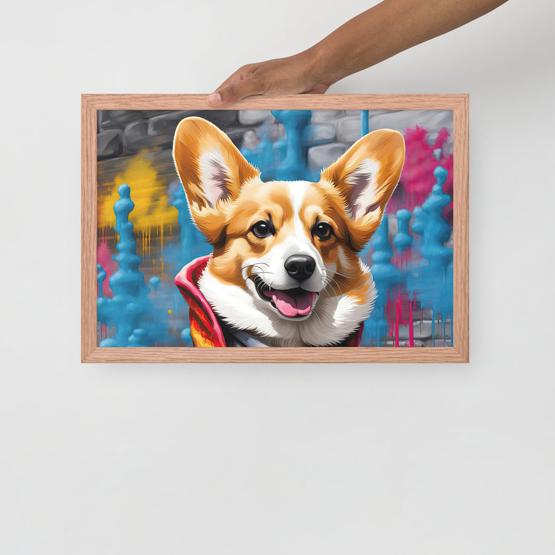 Pembroke Welsh Corgi- Framed photo paper poster v5