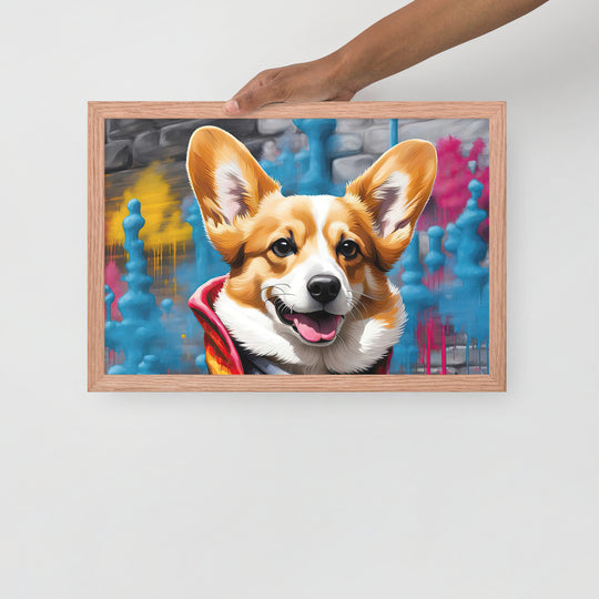 Pembroke Welsh Corgi- Framed photo paper poster v5