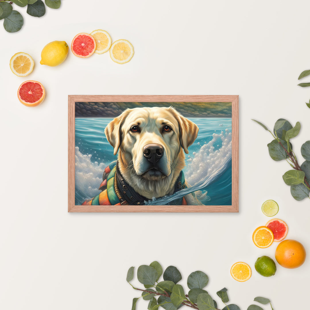 Framed photo paper poster-Labrador Retriever V4