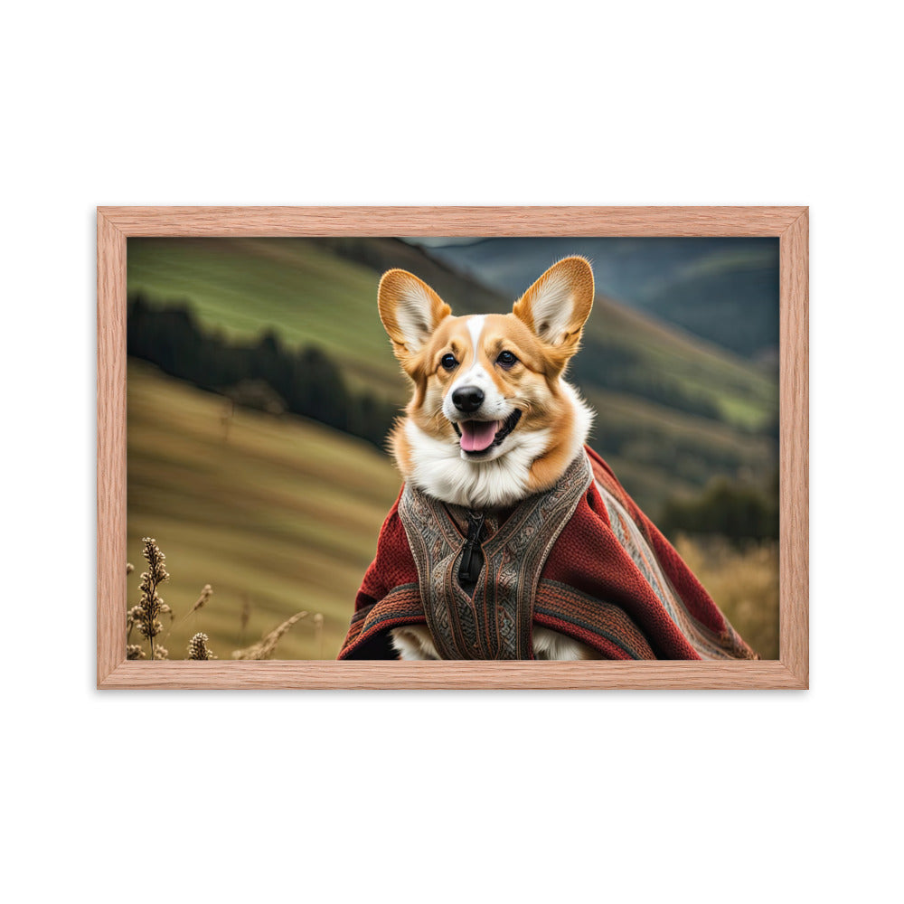 Pembroke Welsh Corgi- Framed photo paper poster v4