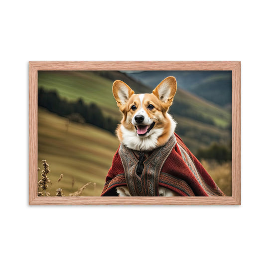 Pembroke Welsh Corgi- Framed photo paper poster v4