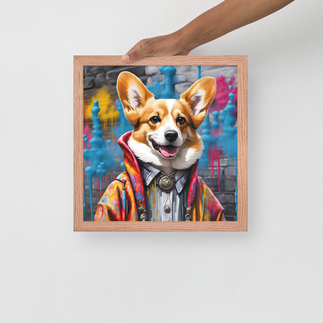 Pembroke Welsh Corgi- Framed photo paper poster v5