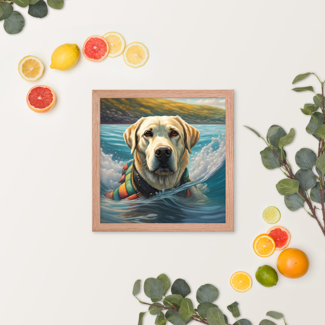 Framed photo paper poster-Labrador Retriever V4