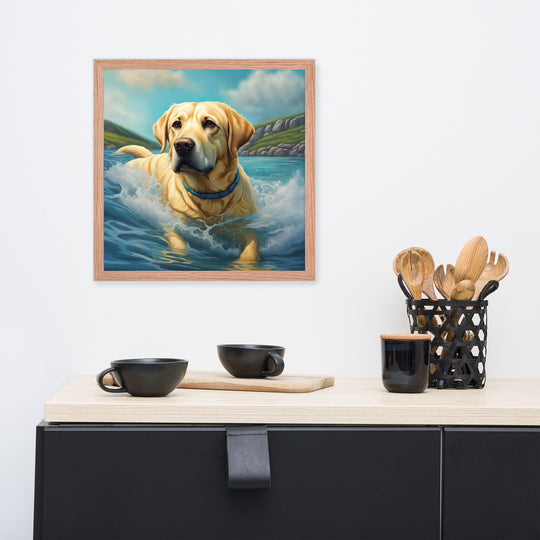 Framed photo paper poster-Labrador Retriever V2