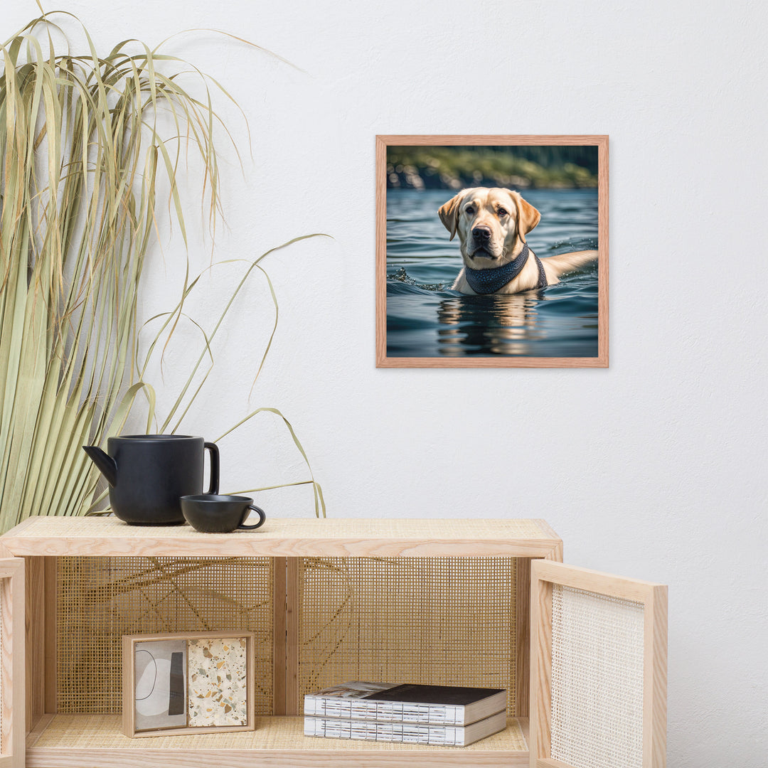 Framed photo paper poster-Labrador Retriever V3