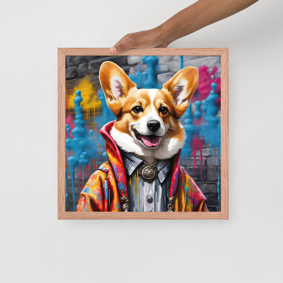 Pembroke Welsh Corgi- Framed photo paper poster v5