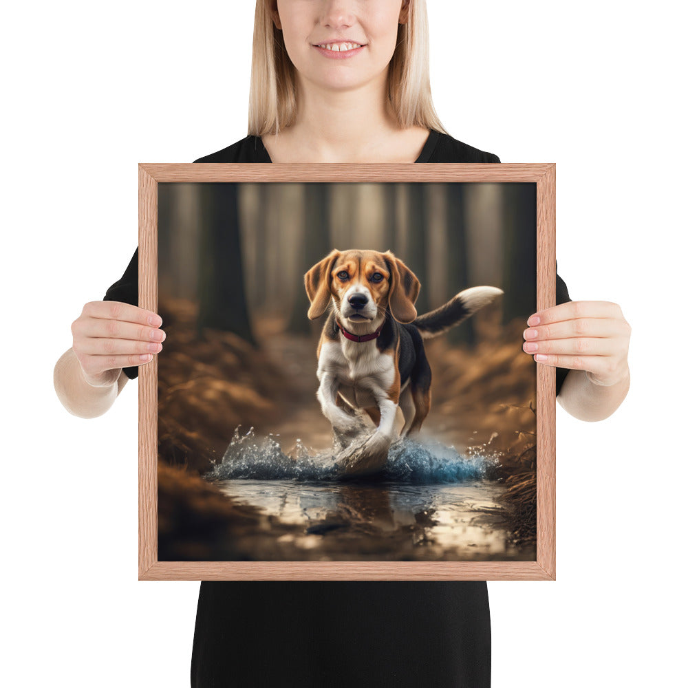 Beagle- Framed photo paper poster v3