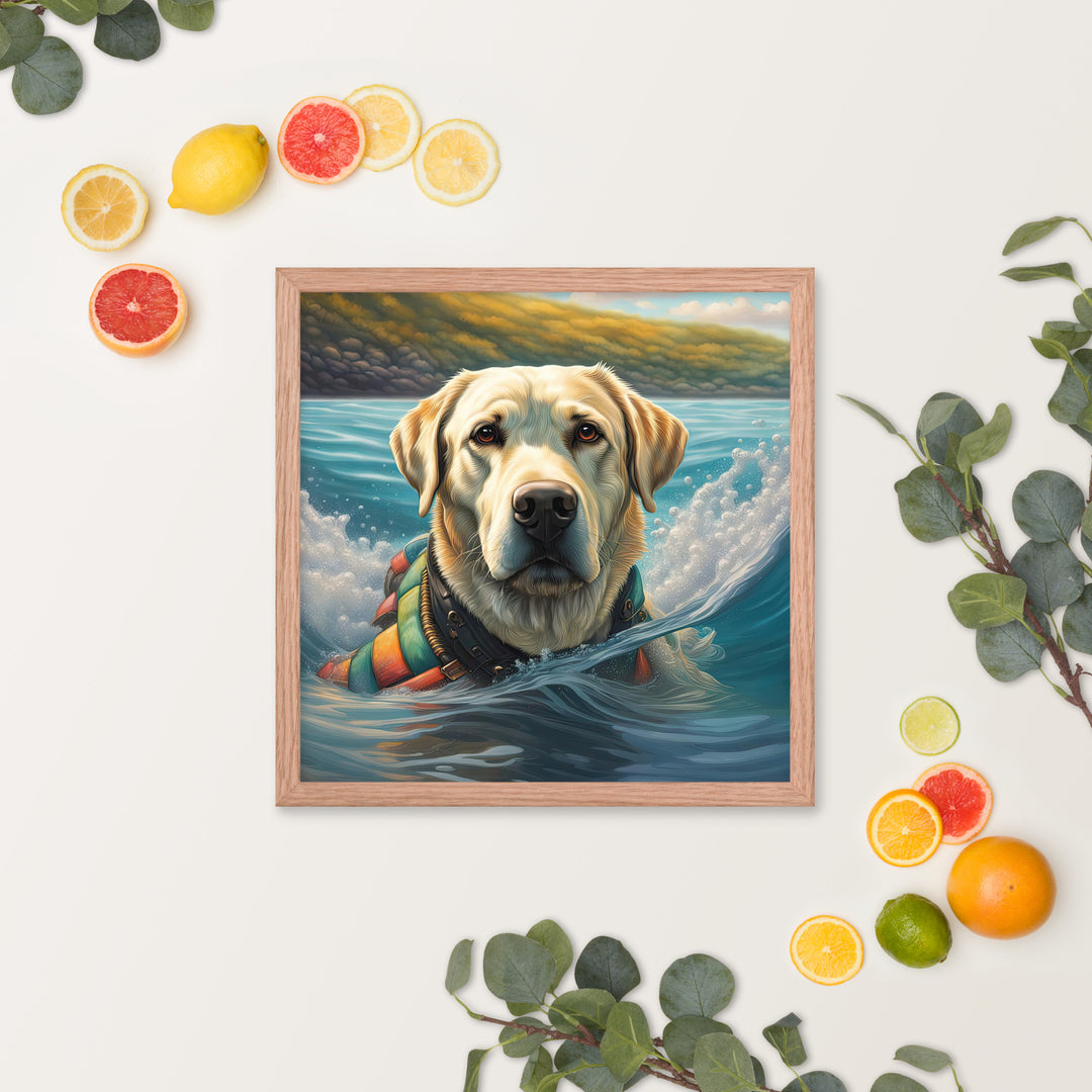 Framed photo paper poster-Labrador Retriever V4