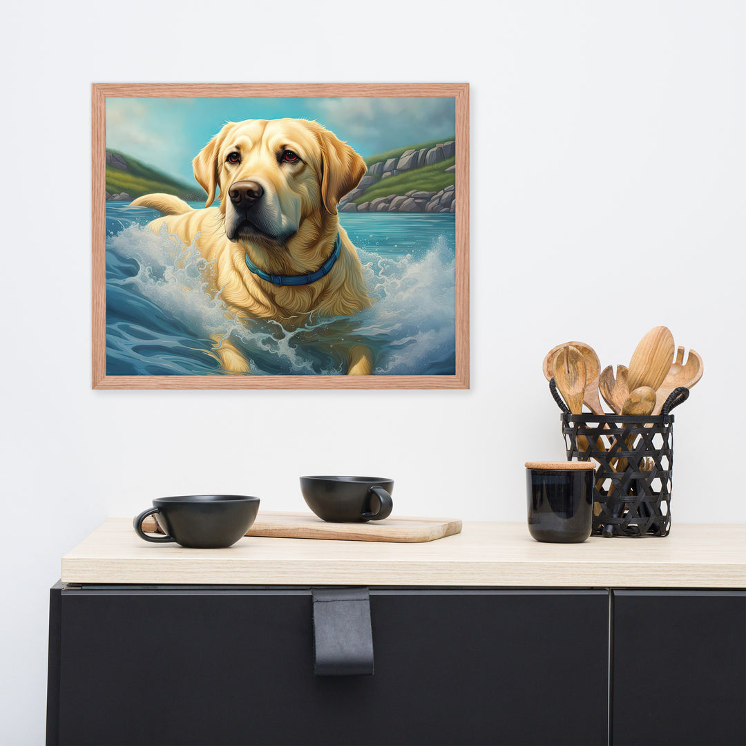 Framed photo paper poster-Labrador Retriever V2