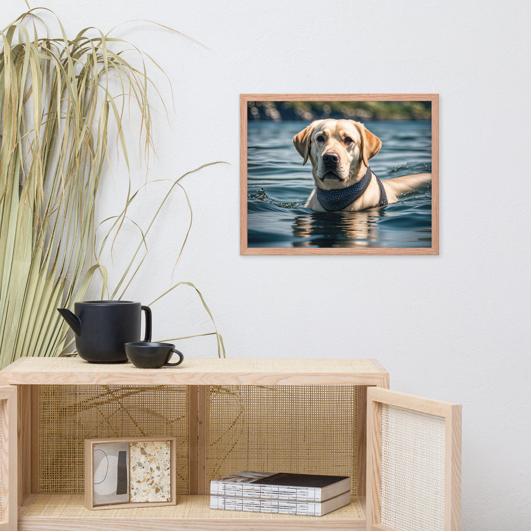 Framed photo paper poster-Labrador Retriever V3