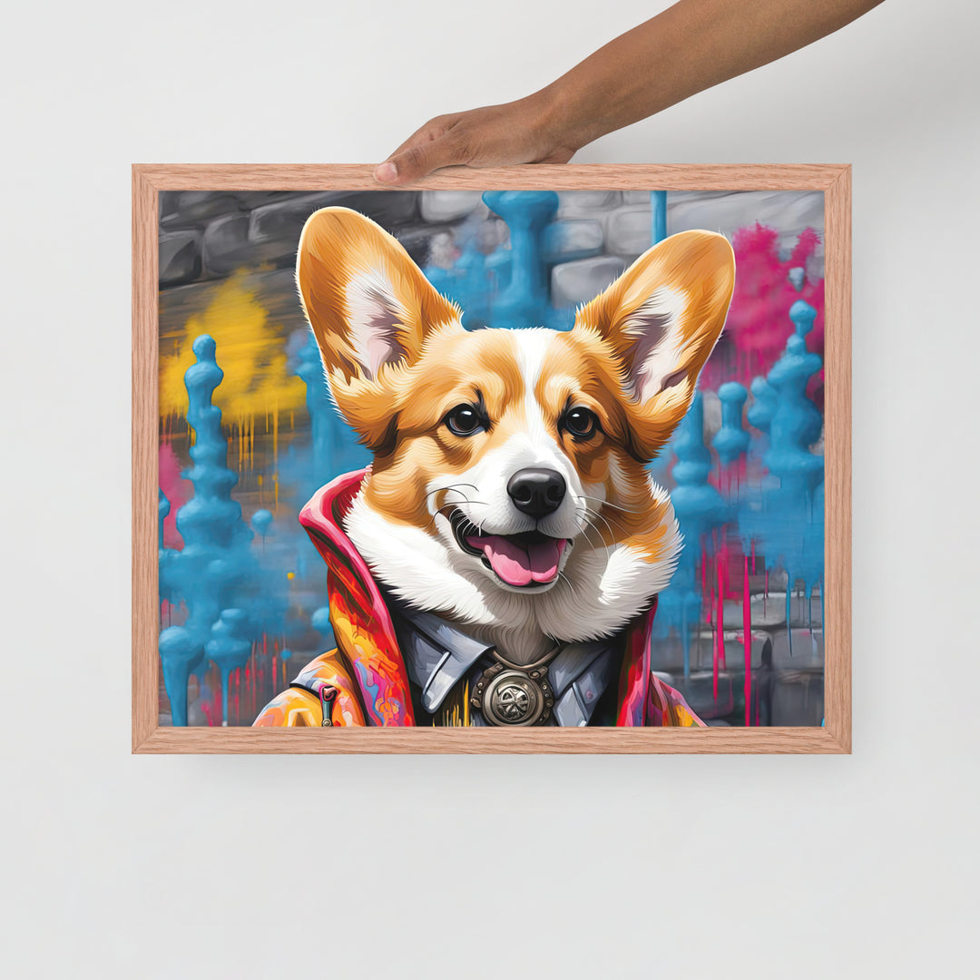 Pembroke Welsh Corgi- Framed photo paper poster v5