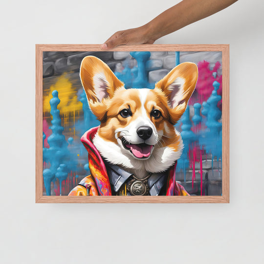 Pembroke Welsh Corgi- Framed photo paper poster v5