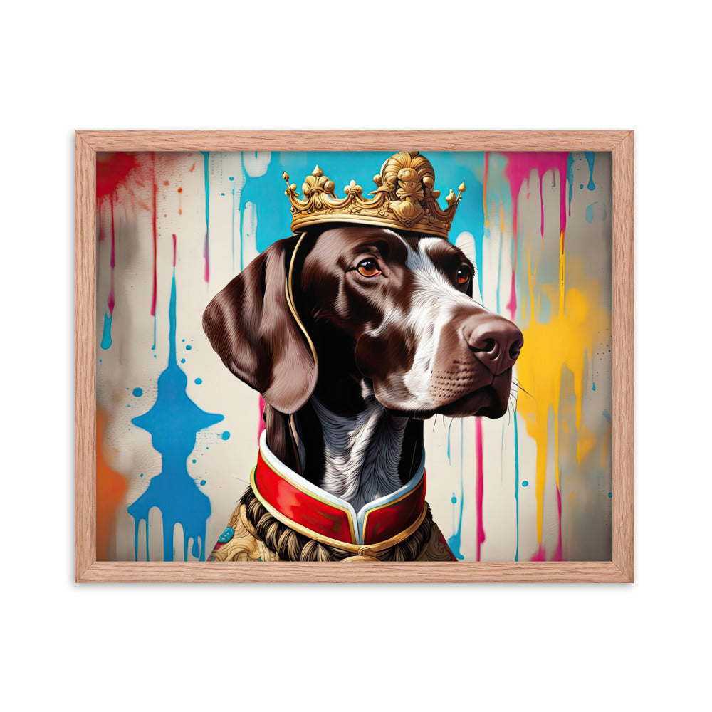 German Shorthaired Pointer- Framed photo paper poster