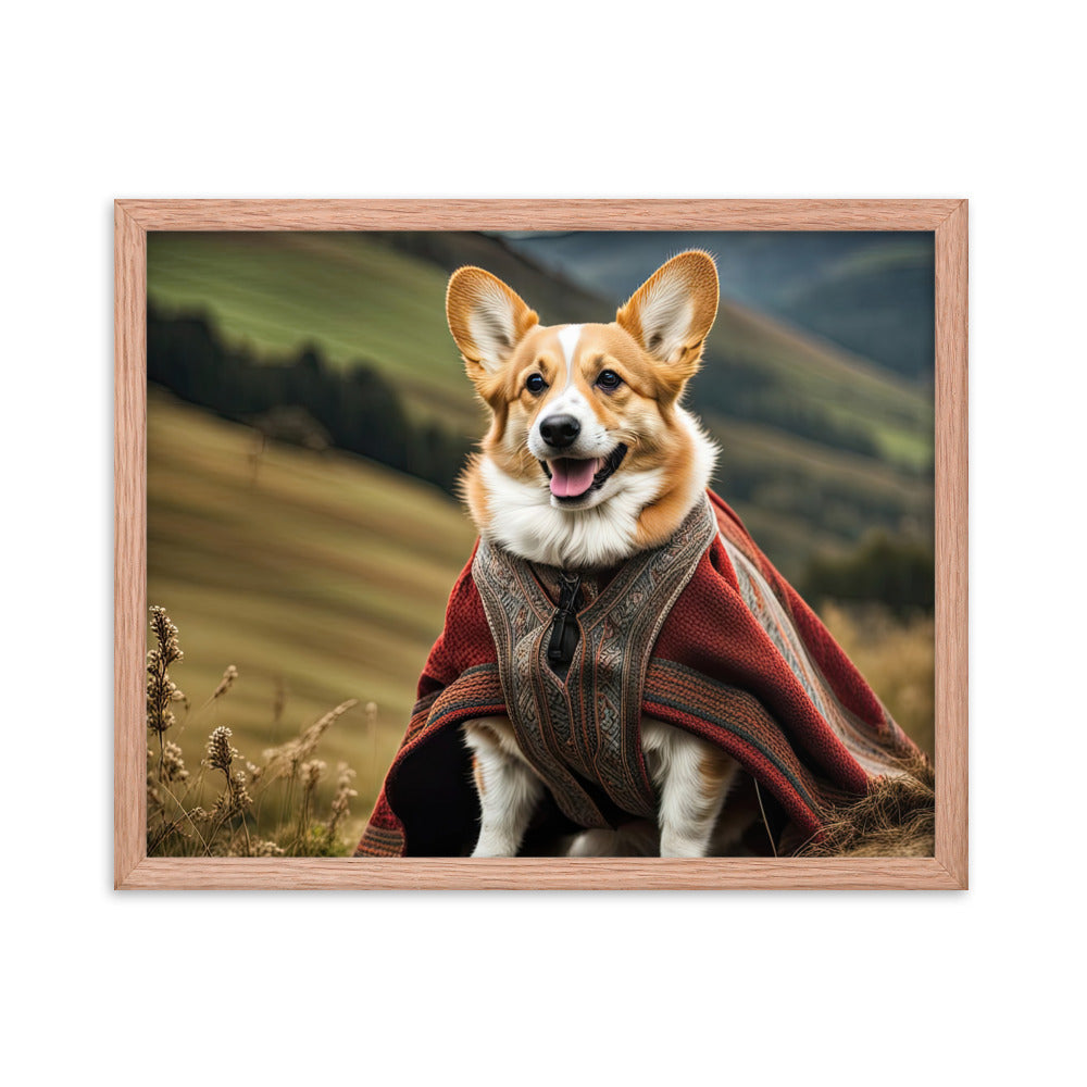 Pembroke Welsh Corgi- Framed photo paper poster v4