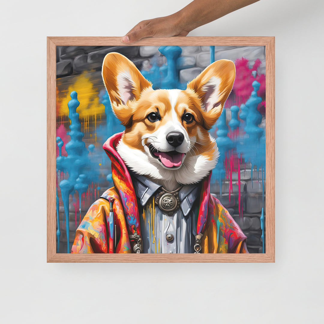 Pembroke Welsh Corgi- Framed photo paper poster v5