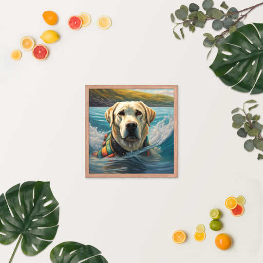 Framed photo paper poster-Labrador Retriever V4