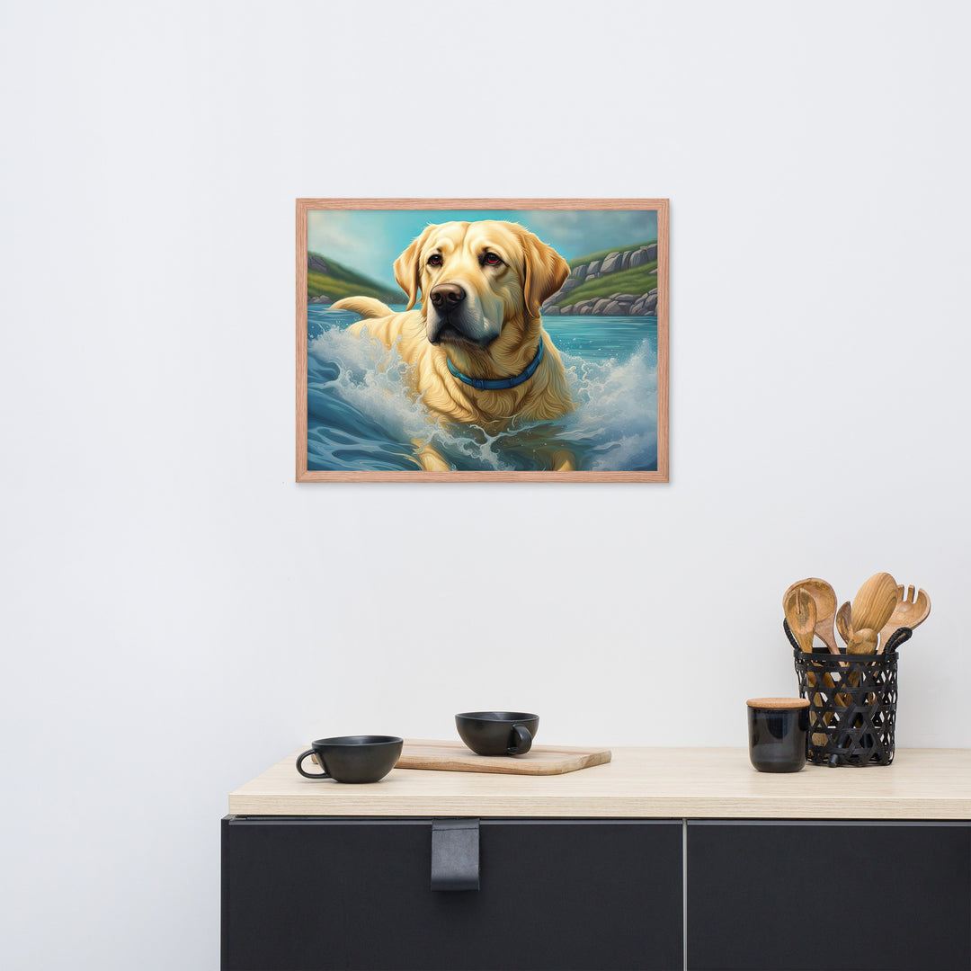 Framed photo paper poster-Labrador Retriever V2