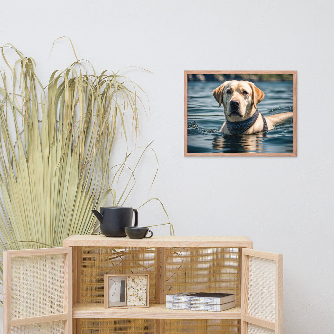 Framed photo paper poster-Labrador Retriever V3