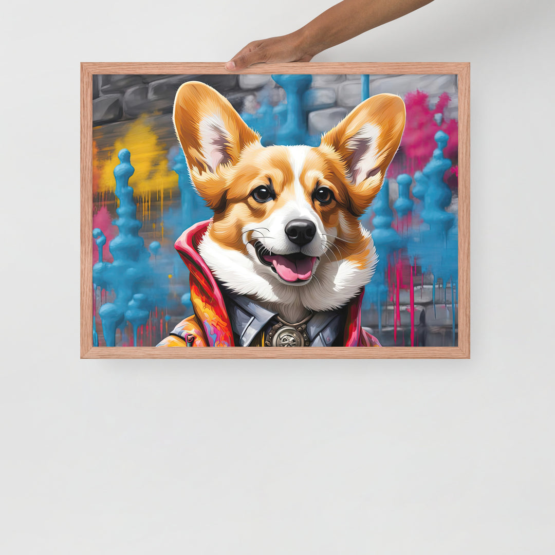 Pembroke Welsh Corgi- Framed photo paper poster v5