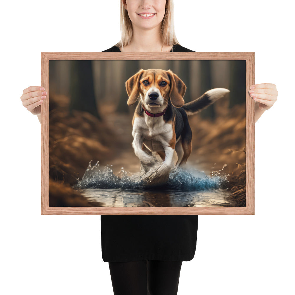 Beagle- Framed photo paper poster v3