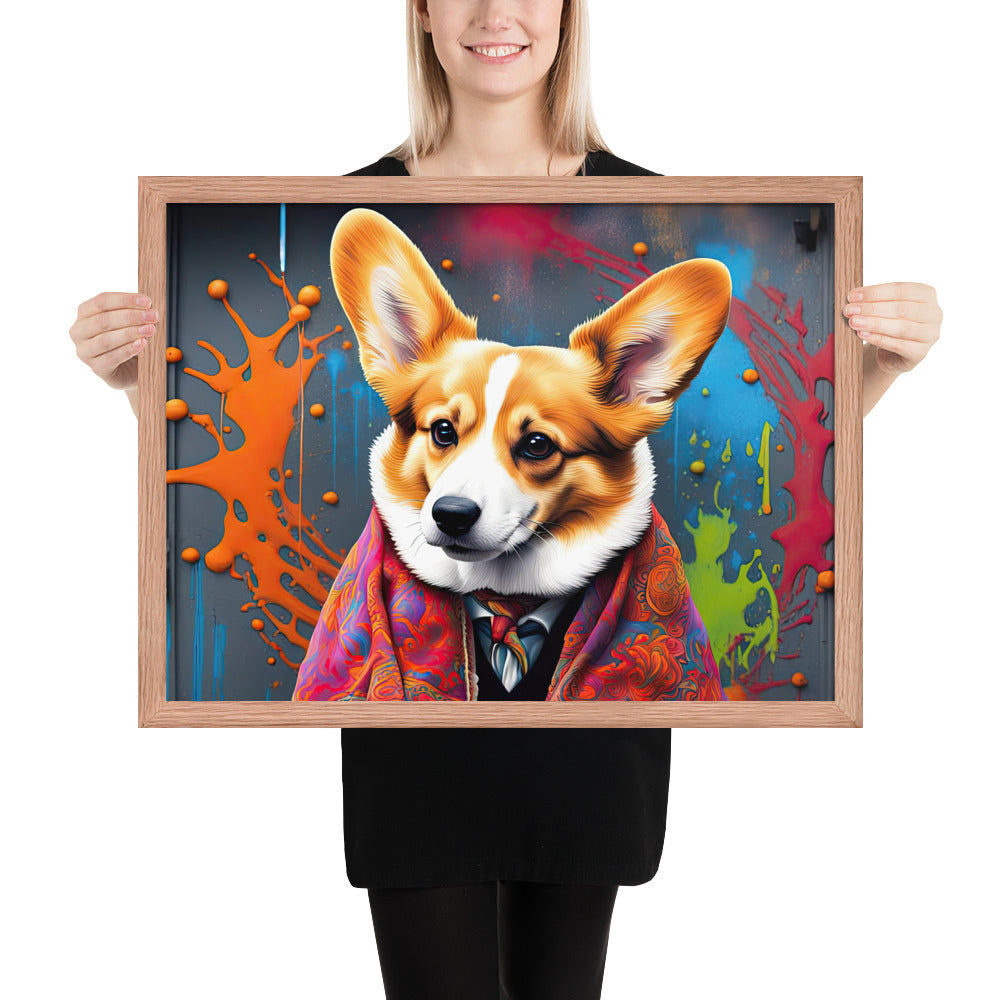 Pembroke Welsh Corgi- Framed photo paper poster v3