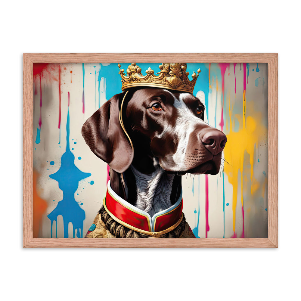 German Shorthaired Pointer- Framed photo paper poster