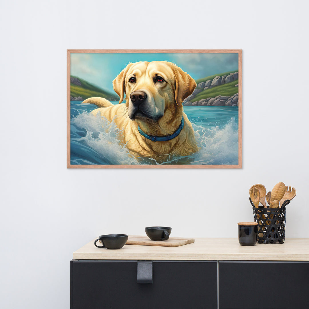 Framed photo paper poster-Labrador Retriever V2