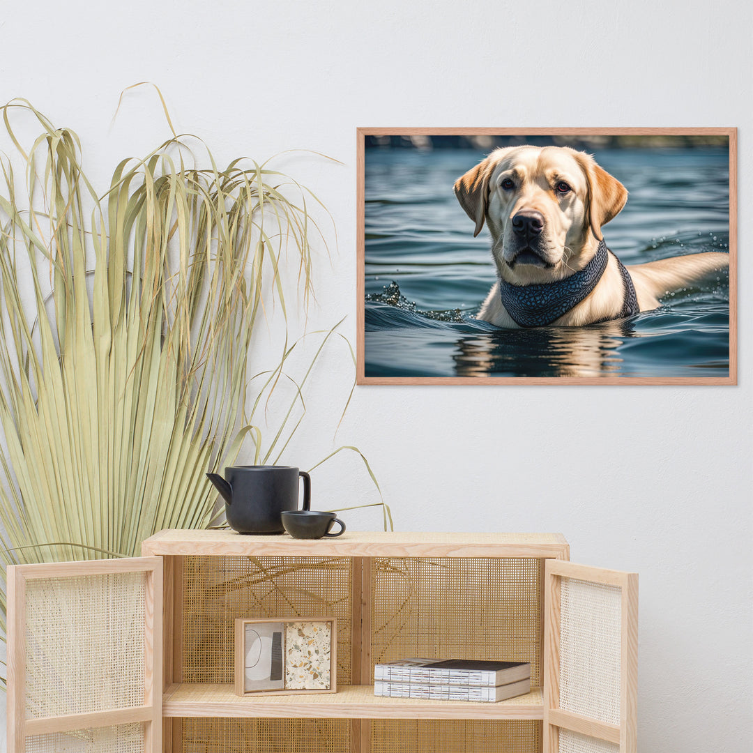 Framed photo paper poster-Labrador Retriever V3