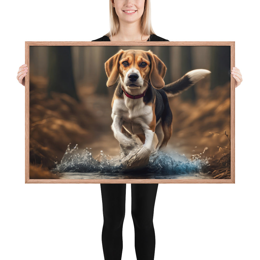 Beagle- Framed photo paper poster v3