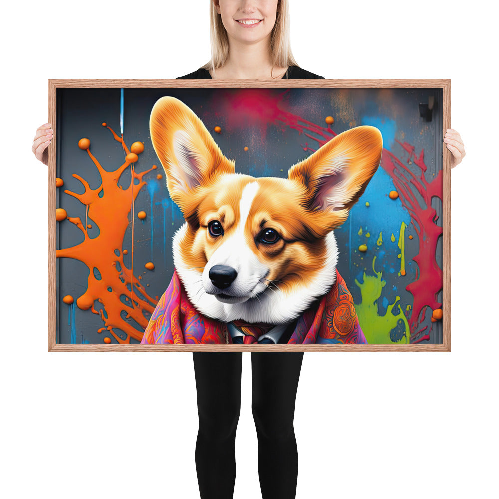Pembroke Welsh Corgi- Framed photo paper poster v3