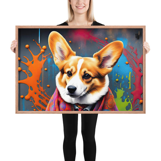 Pembroke Welsh Corgi- Framed photo paper poster v3