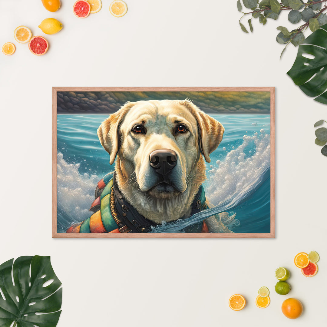 Framed photo paper poster-Labrador Retriever V4